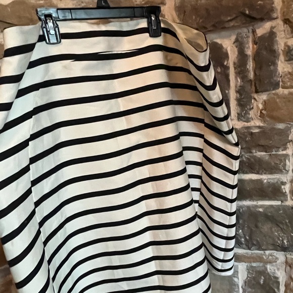 Tanya Taylor Black and White Asymmetrical Midi Skirt - Picture 5 of 7